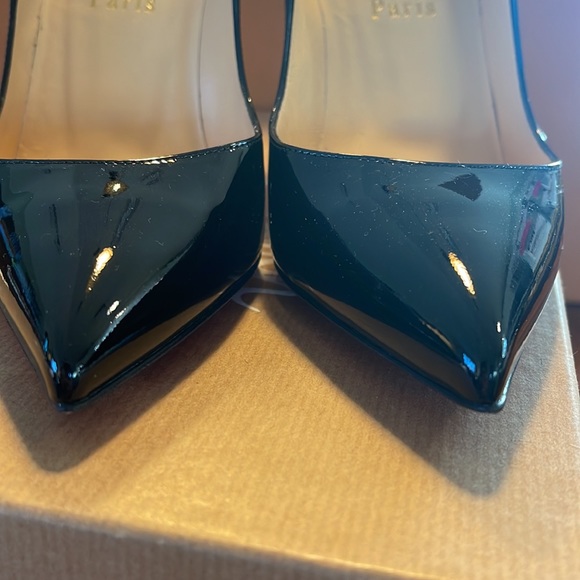 Christian Louboutin So Kate 120 Black Patent Leather Stiletto Heel Pumps 37.5 - Picture 6 of 9